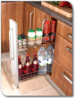 Picture of a narrow base pull out organiser